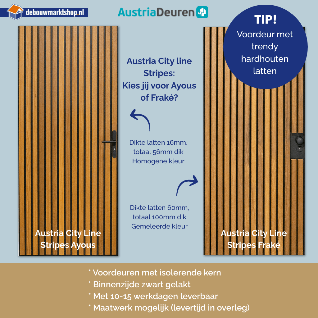 Voordeur Austria Stripes Thermo Ayous